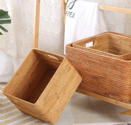 Woven Storage Baskets, Rattan Storage Baskets for Kitchen, Storage Bas –  Art Painting Canvas