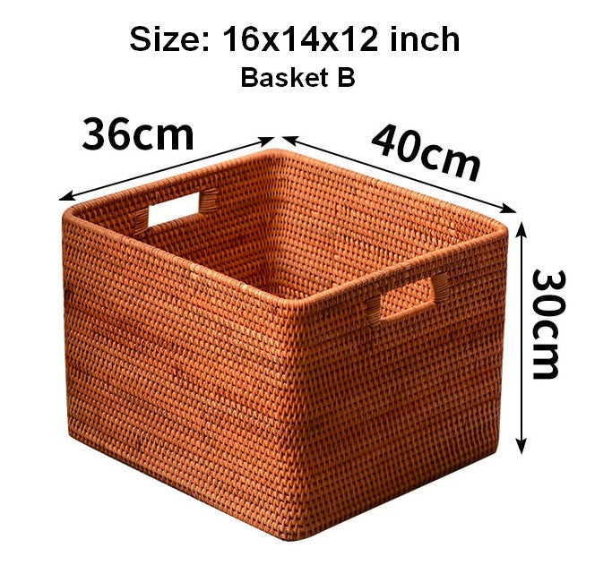 Oversized Storage Baskets for Bedroom, Rectangular Woven Storage Baske –  Paintingforhome