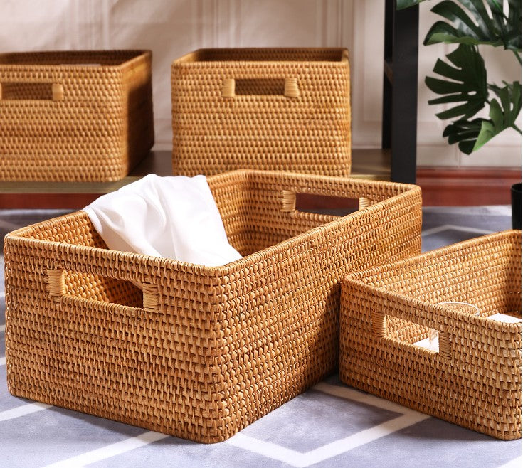 Storage Basket with Lid, Storage Baskets for Toys, Rectangular Storage –  Paintingforhome