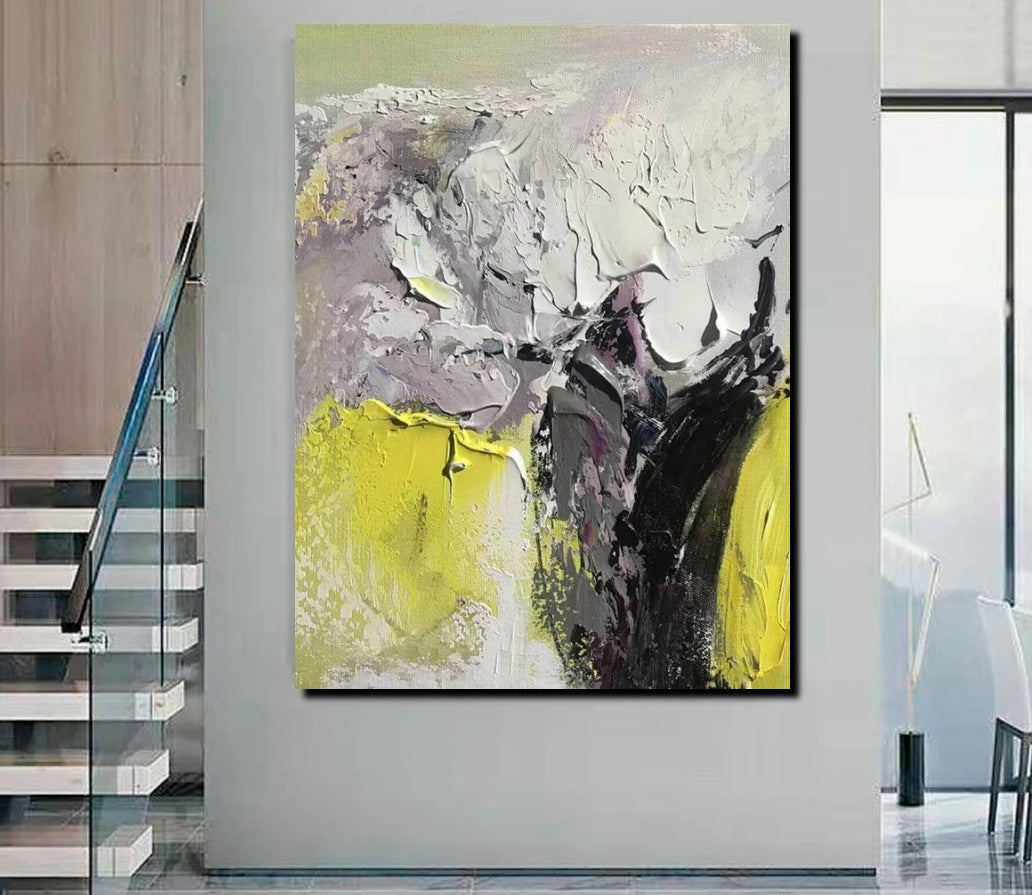 Heavy Texture Painting, Large Painting for Living Room, Palette Knife –  Paintingforhome