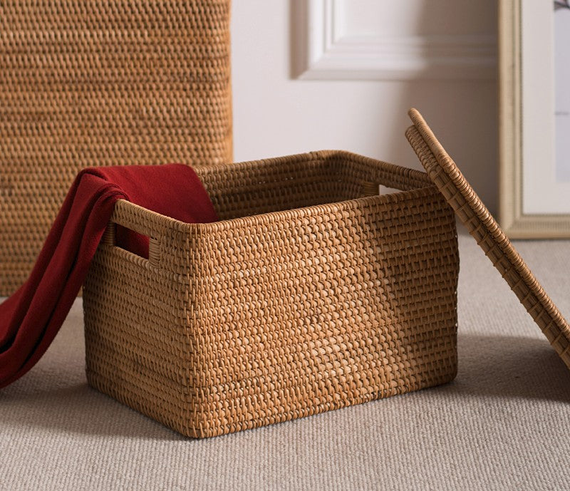cesta para la ropa mimbre - Buscar con Google  Large laundry basket,  Storage baskets with lids, Wicker storage boxes