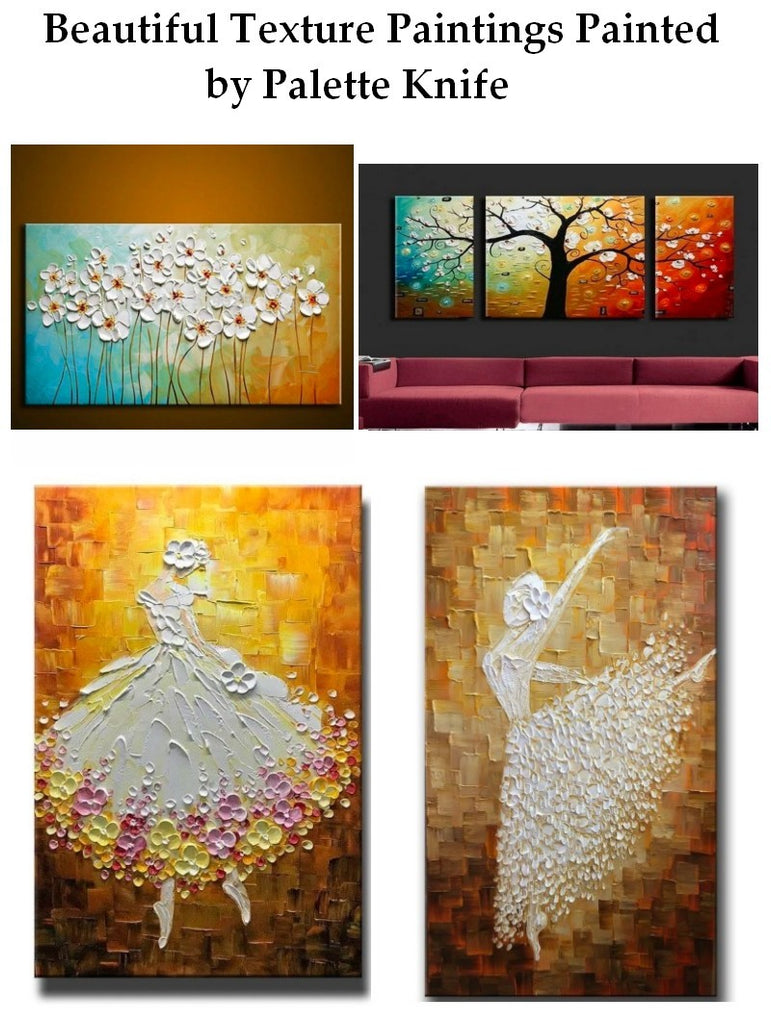 Heavy Texture Paintings, Acrylic Texture Paintings, Modern Paintings for Dining Room, Flower Texture Painting, Simple Painting Ideas for Bedroom, Landscape Texture Paintings