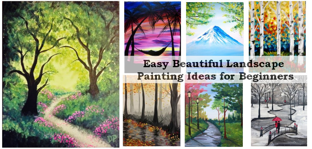 Easy Landscape Painting Ideas for Beginners, Easy Tree Painting Ideas, Easy Mountain Landscape Painting Ideas, Simple DIY Landscape Painting on Canvas, Easy Acrylic Landscape Painting Ideas for Beginners