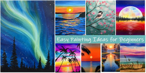 Creative Easy Oil Painting Ideas for Beginner Artists, Unique Simple Small DIY Paintings on Canvas, Easy Landscape Painting Ideas, Basic Easy Acrylic Painting Ideas for Kids, Simple Modern Artwork