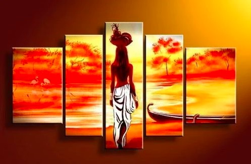 African Woman Painting, African Paintings, Acrylic African Women Painting, Abstract African Wall Art, Large Paintings for Living Room, Hand Painted Acrylic Painting, Bedroom Wall Painting