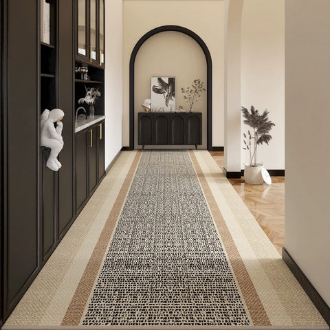 Extra Long Hallway Runners, Contepmorary Runner Rugs, Non Slip Modern Long Hallway Runners, Long Narrow Runner Rugs, Modern Entryway Runner Rug Ideas-LargePaintingArt.com