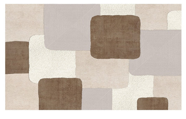 Large Modern Carpets for Interior Design, Abstract Geometric Modern Rugs for Living Room, Contemporary Area Rugs for Bedroom-LargePaintingArt.com