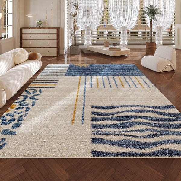 Abstract Contemporary Runner Rugs for Living Room, Modern Runner Rugs Next to Bed, Bathroom Runner Rugs, Kitchen Runner Rugs, Runner Rugs for Hallway-LargePaintingArt.com