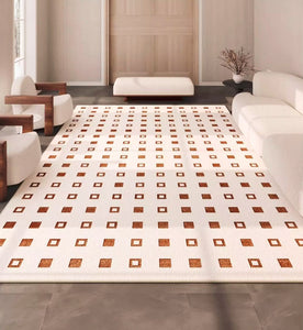 Geometric Modern Rug Placement Ideas for Living Room, Modern Rug Ideas for Bedroom, Contemporary Area Rugs for Dining Room-LargePaintingArt.com