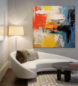 Extra Large Wall Art Paintings, Acrylic Painting for Dining Room, Modern Contemporary Abstract Artwork, Palette Knife Painting, Heavy Texutre Wall Art-LargePaintingArt.com