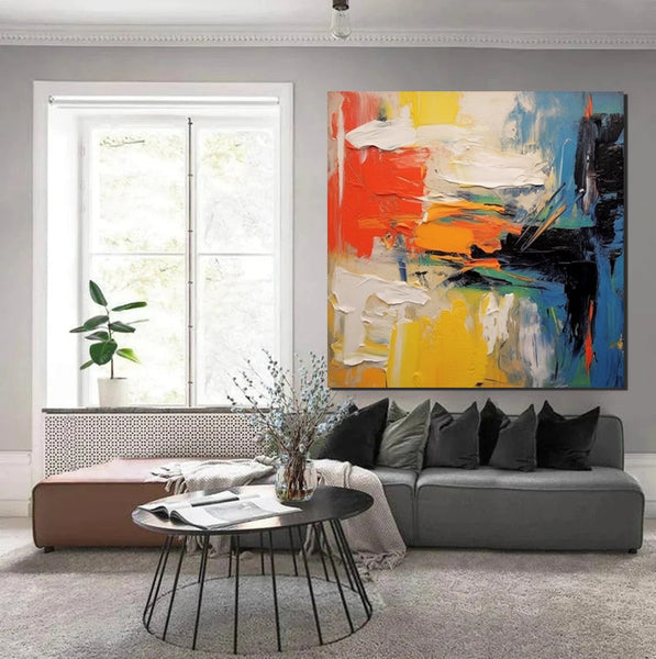 Extra Large Wall Art Paintings, Acrylic Painting for Dining Room, Modern Contemporary Abstract Artwork, Palette Knife Painting, Heavy Texutre Wall Art-LargePaintingArt.com