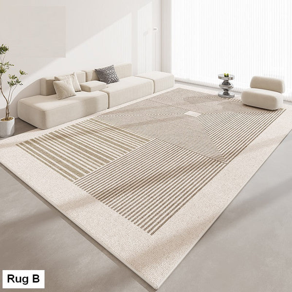 Geometric Modern Rug Placement Ideas for Dining Room, Abstract Contemporary Modern Rugs for Living Room, Extra Large Modern Rugs for Bedroom-LargePaintingArt.com