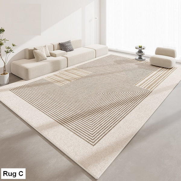 Geometric Modern Rug Placement Ideas for Dining Room, Abstract Contemporary Modern Rugs for Living Room, Extra Large Modern Rugs for Bedroom-LargePaintingArt.com