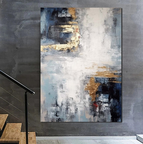 Simple Wall Art Ideas, Large Acrylic Canvas Paintings, Heavy Texture Painting, Bedroom Abstract Paintings, Modern Abstract Painting-LargePaintingArt.com