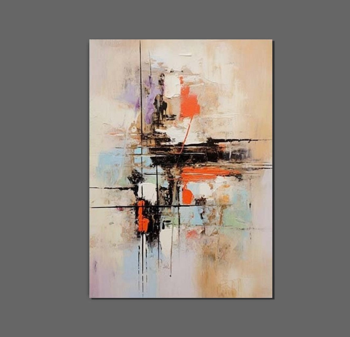 Large Acrylic Canvas Paintings, Simple Wall Art Ideas, Heavy Texture Painting, Bedroom Abstract Paintings, Modern Abstract Painting-LargePaintingArt.com