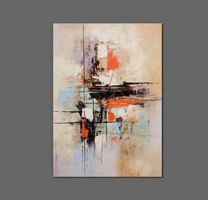 Large Acrylic Canvas Paintings, Simple Wall Art Ideas, Heavy Texture Painting, Bedroom Abstract Paintings, Modern Abstract Painting-LargePaintingArt.com