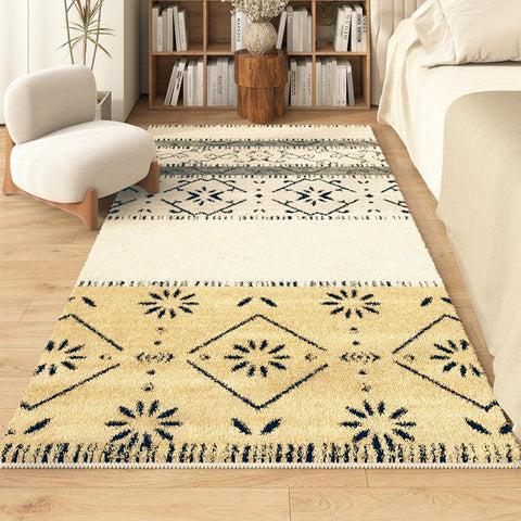 Abstract Contemporary Runner Rugs for Living Room, Hallway Runner Rugs, Thick Modern Runner Rugs Next to Bed, Bathroom Runner Rugs, Kitchen Runner Rugs-LargePaintingArt.com