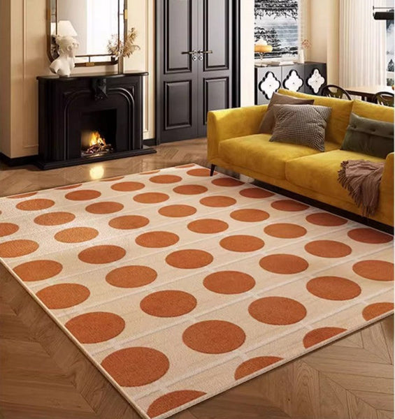 Geometric Contemporary Rugs for Dining Room, Bedroom Floor Rugs, Mid Century Modern Rug for Living Room, Modern Rugs for Living Room-LargePaintingArt.com