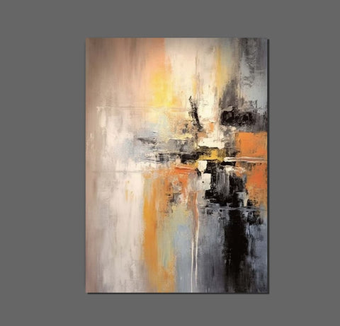 Heavy Texture Painting, Bedroom Abstract Paintings, Large Acrylic Canvas Paintings, Simple Wall Art Ideas, Modern Abstract Painting-LargePaintingArt.com