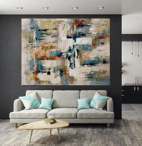 Extra Large Paintings, Acrylic Abstract Art, Modern Abstract Acrylic Painting, Living Room Wall Painting, Large Paintings for Living Room-LargePaintingArt.com