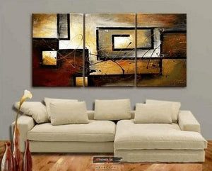 Living Room Wall Art Painting, Modern Paintings, Abstract Painting for Sale, Canvas Painting for Dining Room, 3 Piece Wall Art-LargePaintingArt.com