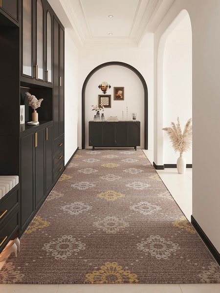 Entrance Hallway Runners, Modern Long Hallway Runners, Extra Long Narrow Runner Rugs, Washable Kitchen Runner Rugs, Easy Care Contemporary Entryway Runner Rug Ideas-LargePaintingArt.com