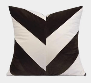 Black Stripe Modern Pillows for Couch, Abstract Decorative Throw Pillows for Living Room, Large Modern Sofa Pillow Cases, Decorative Pillow Covers-LargePaintingArt.com