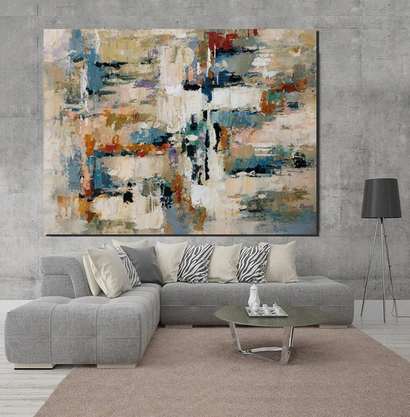 Extra Large Paintings, Acrylic Abstract Art, Modern Abstract Acrylic Painting, Living Room Wall Painting, Large Paintings for Living Room-LargePaintingArt.com