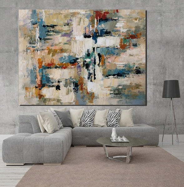 Extra Large Paintings, Acrylic Abstract Art, Modern Abstract Acrylic Painting, Living Room Wall Painting, Large Paintings for Living Room-LargePaintingArt.com