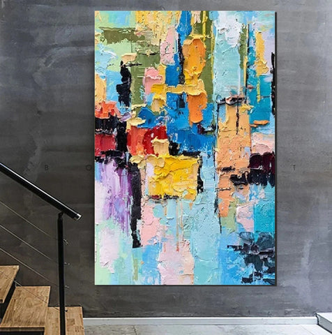 Abstract Acrylic Wall Painting, Extra Large Paintings for Living Room, Modern Abstract Art for Bedroom, Simple Painting Ideas, Hand Painted Wall Painting-LargePaintingArt.com