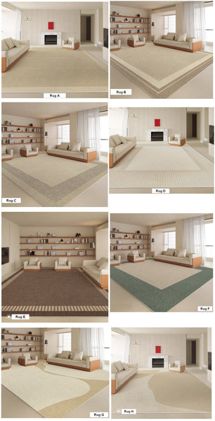 Soft Contemporary Rugs for Bedroom, Rectangular Modern Rugs under Sofa, Large Modern Rugs in Living Room, Dining Room Floor Carpets, Modern Rugs for Office-LargePaintingArt.com