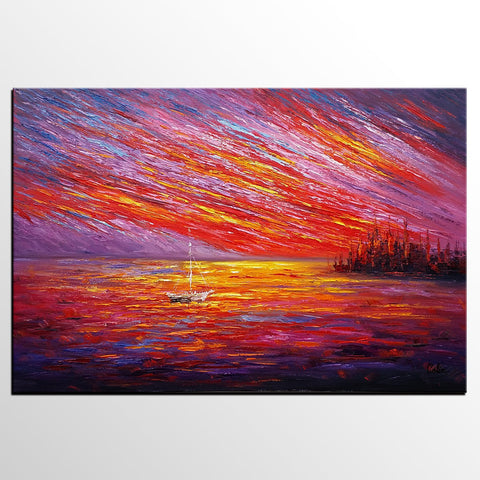 Oil Painting, Original Wall Art, Landscape Painting, Custom Large Art, Canvas Art, Wall Art, Original Artwork, Canvas Painting, Modern Art, Abstract Art-LargePaintingArt.com