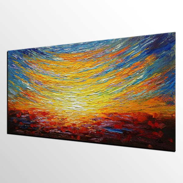 Canvas Art, Abstract Painting, Landscape Painting, Canvas Art, Custom Extra Large Wall Art-LargePaintingArt.com