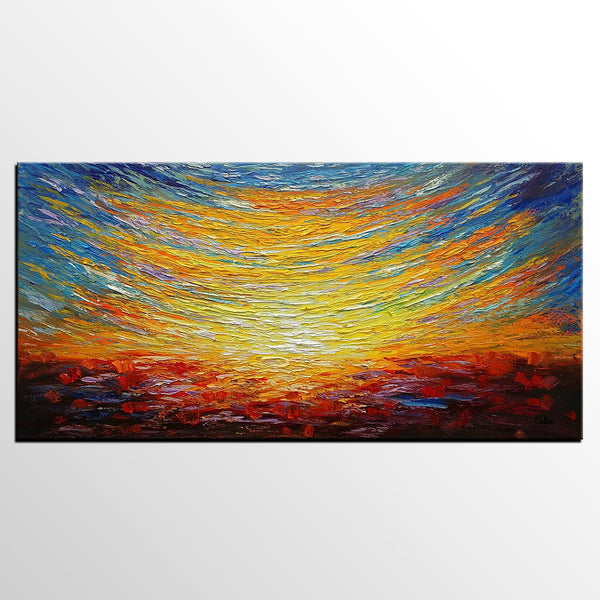 Canvas Art, Abstract Painting, Landscape Painting, Canvas Art, Custom Extra Large Wall Art-LargePaintingArt.com