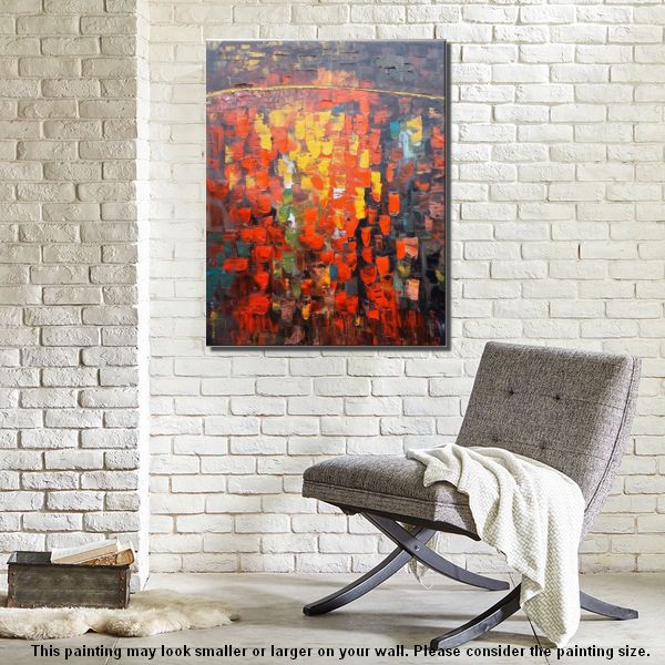 Canvas Art, Heavy Texture Painting, Wall Art, Modern Artwork, Custom Extra Large Painting-LargePaintingArt.com