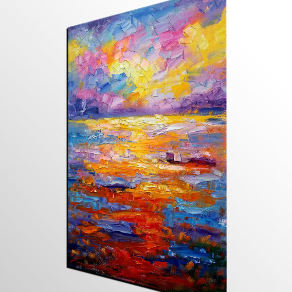 Large Oil Painting on Canvas, Abstract Canvas Paintings,, Custom Abstract Wall Art Painting, Canvas Painting for Living Room-LargePaintingArt.com