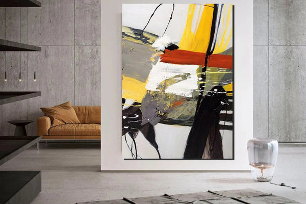 Extra Large Paintings for Living Room, Modern Abstract Art for Bedroom, Abstract Acrylic Wall Painting, Simple Painting Ideas, Hand Painted Wall Painting-LargePaintingArt.com