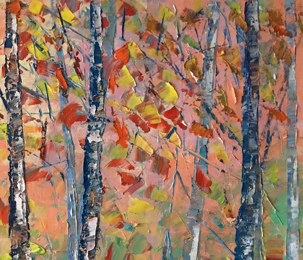 Birch Tree Painting, Landscape Painting, Original Wall Art, Canvas Art, Custom Large Oil Painting-LargePaintingArt.com