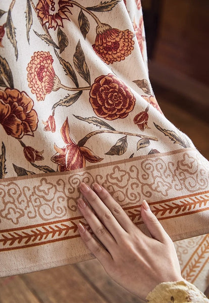 Flower Farmhouse Table Covers, Square Tablecloth for Round Table, Long Rectangular Tablecloth for Dining Room Table, Extra Large Modern Tablecloth for Living Room-LargePaintingArt.com