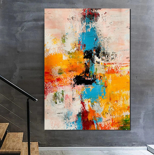 Modern Abstract Art for Bedroom, Abstract Acrylic Wall Painting, Hand Painted Wall Painting, Extra Large Paintings for Living Room, Simple Painting Ideas-LargePaintingArt.com