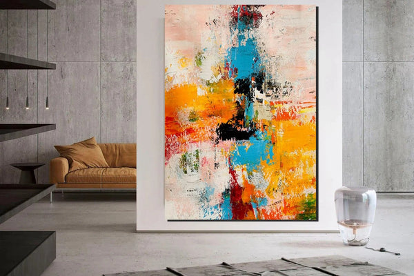 Modern Abstract Art for Bedroom, Abstract Acrylic Wall Painting, Hand Painted Wall Painting, Extra Large Paintings for Living Room, Simple Painting Ideas-LargePaintingArt.com