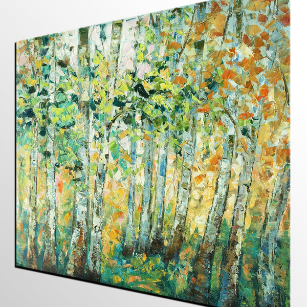 Autumn Tree Painting, Original Wall Art, Landscape Painting, Custom Heavy Texture Wall Art-LargePaintingArt.com