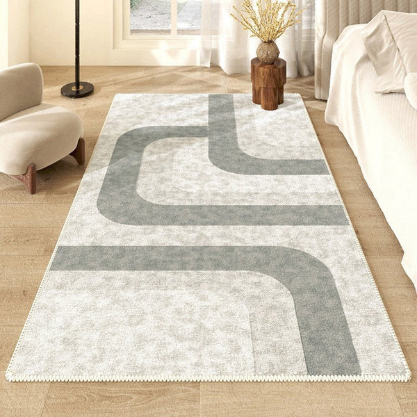 Abstract Modern Rugs for Living Room, Modern Rugs under Dining Room Table, Simple Geometric Carpets for Kitchen, Contemporary Modern Rugs Next to Bed-LargePaintingArt.com