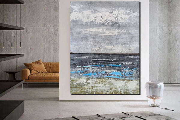 Living Room Acrylic Wall Art Ideas, Buy Art Online, Modern Abstract Paintings, Abstrct Acrylic Paintings, Heavy Texture Canvas Art-LargePaintingArt.com