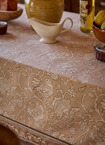 Dining Room Flower Table Cloths, Farmhouse Table Cloth, Extra Large Rectangular Table Covers for Kitchen, Square Tablecloth for Round Table-LargePaintingArt.com