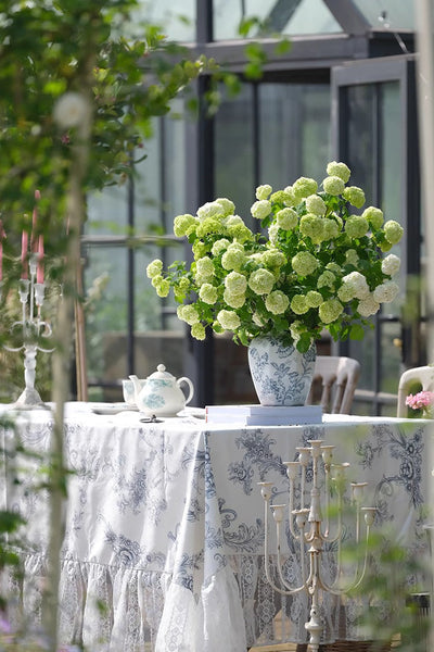 Large Modern Rectangle Tablecloth for Dining Table, Picnic Spring Flower Table Covers for Round Table, Farmhouse Table Cloth for Oval Table-LargePaintingArt.com