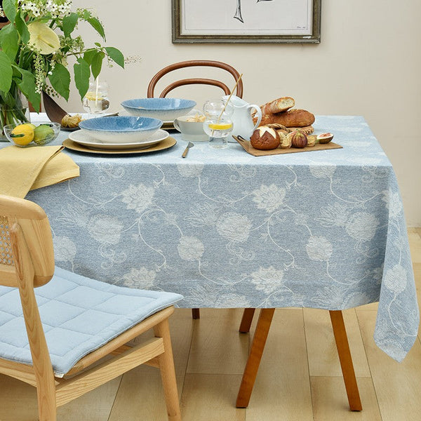 Country Farmhouse Tablecloth, Square Tablecloth for Round Table, Rustic Table Covers for Kitchen, Large Rectangle Tablecloth for Dining Room Table-LargePaintingArt.com