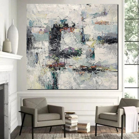 Large Simple Modern Art, Abstract Acrylic Painting, Bedroom Wall Art Paintings, Contemporary Wall Art Paintings, Acrylic Paintings for Living Room-LargePaintingArt.com