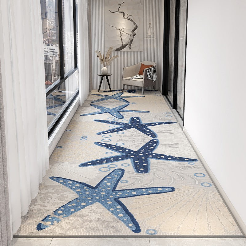 Abstract Modern Long Hallway Runners, Extra Long Narrow Runner Rugs, Entrance Hallway Runners, Stain-resistant Non Slip Entryway Runner Rug Ideas, Easy Care Kitchen Runner Rugs-LargePaintingArt.com