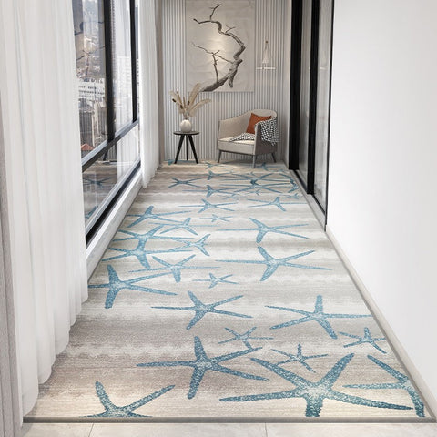 Long Narrow Runner Rugs, Abstract Modern Long Hallway Runners, Entrance Hallway Runners, Entryway Runner Rug Ideas, Kitchen Runner Rugs-LargePaintingArt.com